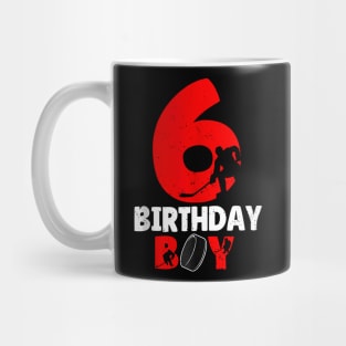 6Th Birthday For Boys 6 Yrs Old Ice Hockey Mug